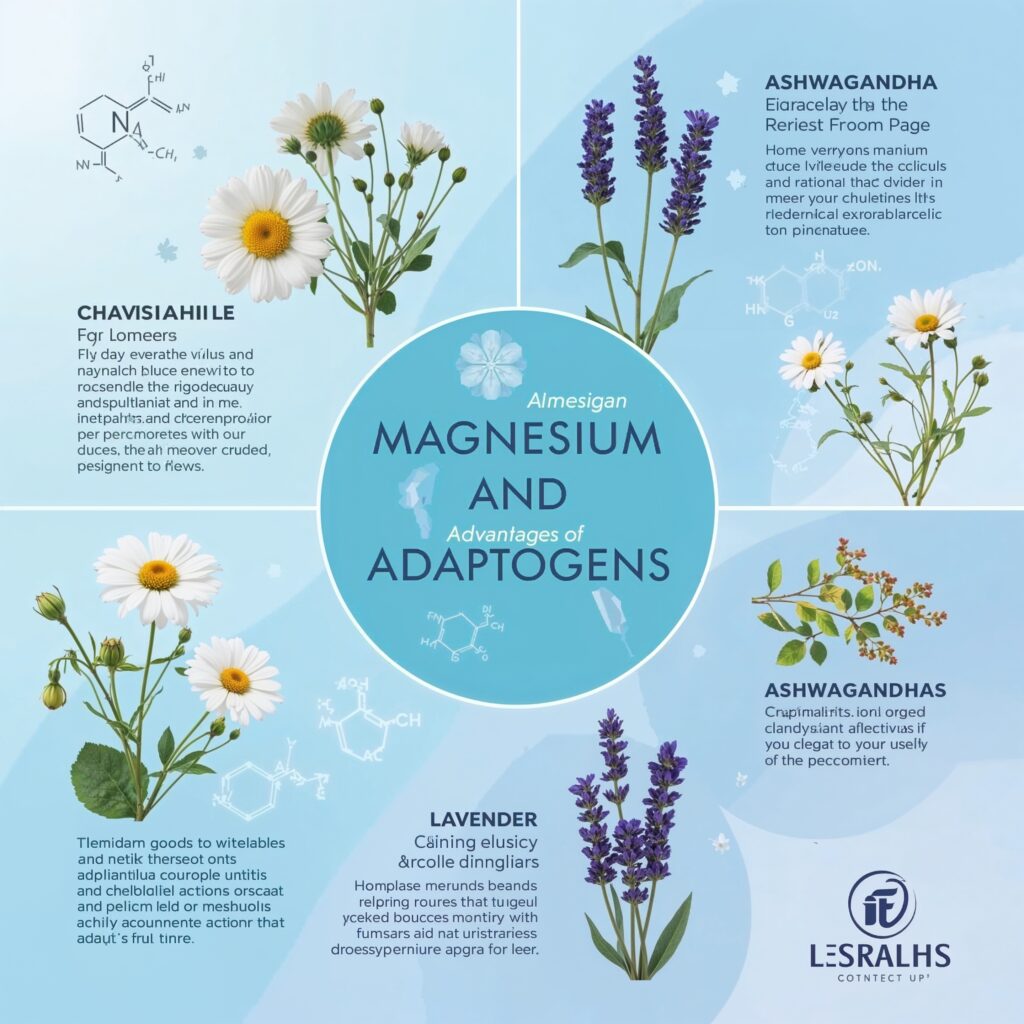 Infographic comparing benefits of magnesium and adaptogen combinations